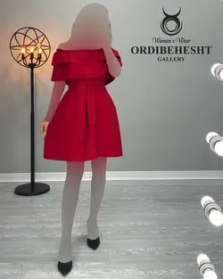 پیراهن یقه قایقی - کد 1772