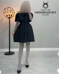 پیراهن یقه قایقی - کد 1772