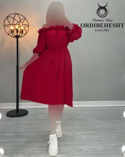 پیراهن یقه قایقی - کد 1753