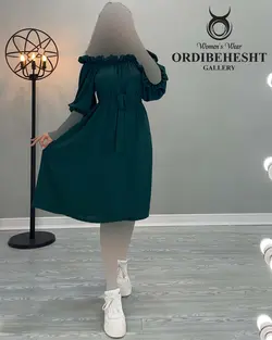 پیراهن یقه قایقی - کد 1753