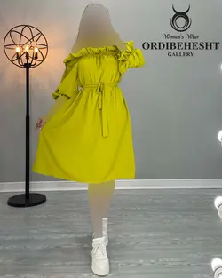 پیراهن یقه قایقی - کد 1753