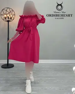 پیراهن یقه قایقی - کد 1753