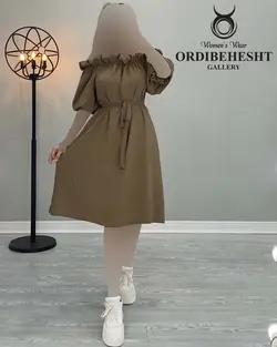 پیراهن یقه قایقی - کد 1753