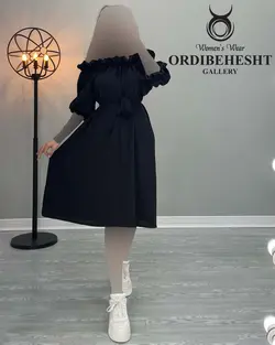 پیراهن یقه قایقی - کد 1753