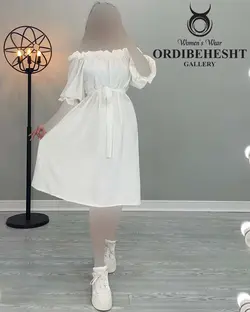 پیراهن یقه قایقی - کد 1753