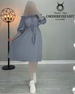 پیراهن یقه قایقی - کد 1753