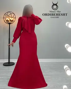 پیراهن بلند شنل دار - کد 1662