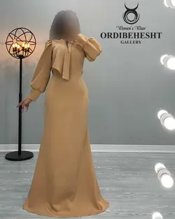 پیراهن بلند شنل دار - کد 1662