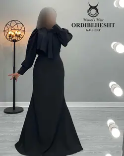 پیراهن بلند شنل دار - کد 1662
