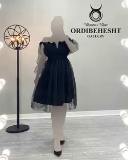 پیراهن توری کوتاه - کد 1580