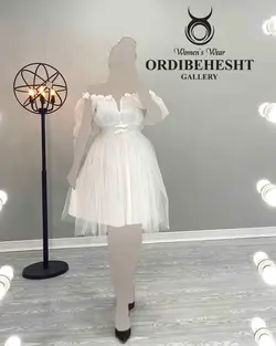 پیراهن توری کوتاه - کد 1580