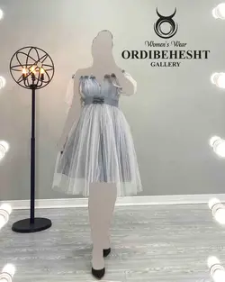 پیراهن توری کوتاه - کد 1580