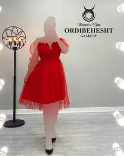 پیراهن توری کوتاه - کد 1580