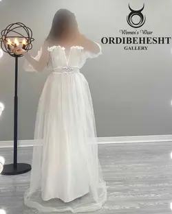 پیراهن توری بلند - کد 1582