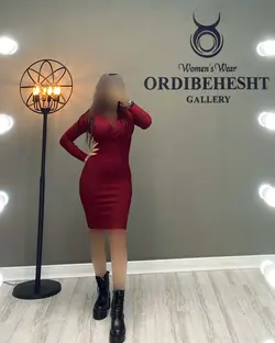 پیراهن بافت یقه هفت - کد 1372