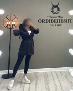 بارونی کلاه دار کمر گت - کد 1315