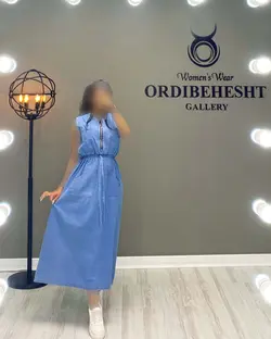 پیراهن طرح جین جلوزیپ - کد 1274