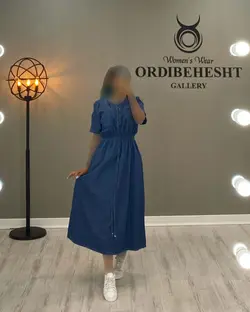 سارافون آستین طرح جین - کد 1217