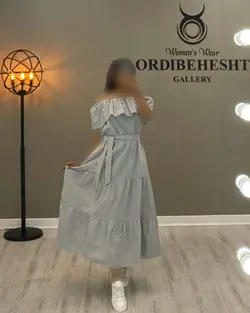 پیراهن یقه قایقی - کد 1234