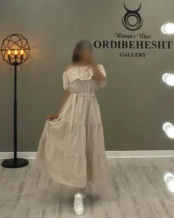 پیراهن یقه قایقی - کد 1234