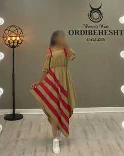 پیراهن خط دار - کد 1225