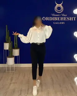 شومیز دکمه دار - کد 1208