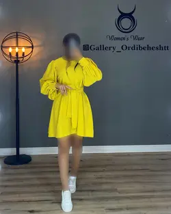 پیراهن آستین پف - کد 1064