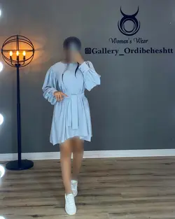 پیراهن آستین پف - کد 1064