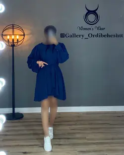 پیراهن آستین پف - کد 1064