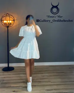 پیراهن طبقه ای آستین کوتاه - کد 1012