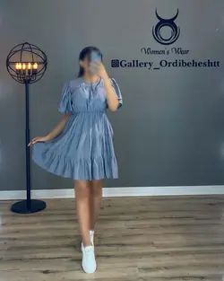 پیراهن طبقه ای آستین کوتاه - کد 1012