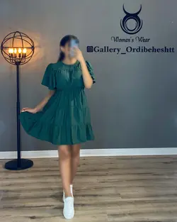 پیراهن طبقه ای آستین کوتاه - کد 1012