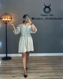 پیراهن یقه قایقی - کد 986