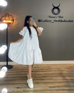 پیراهن آستین دو چین - کد 945