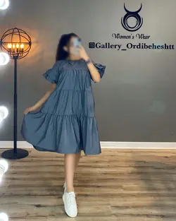 پیراهن آستین دو چین - کد 945