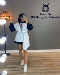 پیراهن یک طرف بلند - کد 899