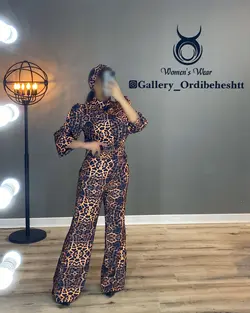 نیم تنه شلوار پلنگی + توربان - کد 902