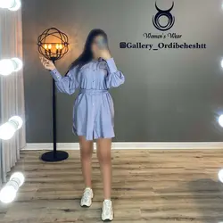 پیراهن آستین پلیسه - کد 862