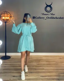 پیراهن آستین پف - کد 924