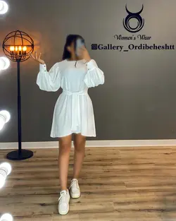 پیراهن آستین پف - کد 924