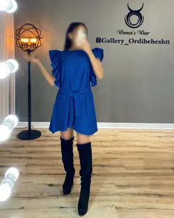 پیراهن آستین چین دار - کد 794