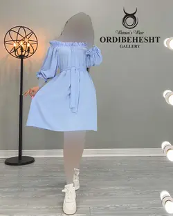 پیراهن یقه قایقی - کد 2040