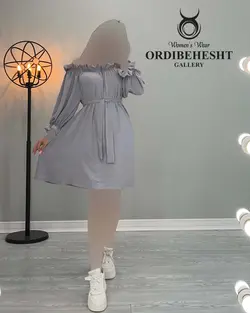 پیراهن یقه قایقی - کد 2040