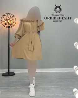 پیراهن یقه قایقی - کد 2040