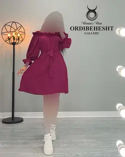 پیراهن یقه قایقی - کد 2040