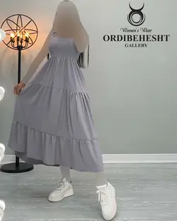 پیراهن بالاتنه کش+تل - کد 2054