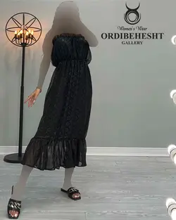 پیراهن یقه قایقی - کد 2129