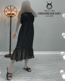 پیراهن یقه قایقی - کد 2129