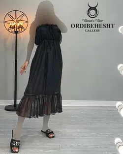 پیراهن یقه قایقی - کد 2129