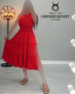 پیراهن یقه رومی - کد 2195